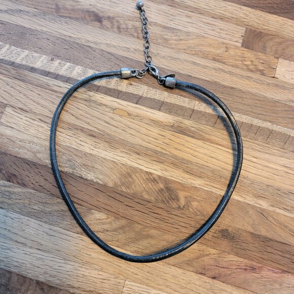 Chico's Leather Choker Necklace - Picture 2 of 8